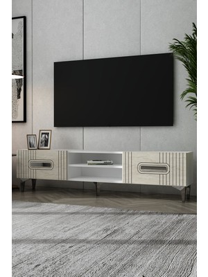 Dekortis Home Dekor 180DHDTSR8 Luna Kapaklı Pleksi Lazer Desen Tv Sehpası