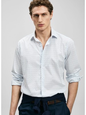 Lufian Lufıan Açık Mavi Erkek Slim Fit Gömlek Chrıs