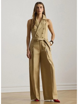Lauren Ralph Lauren Bej Kadın V Yaka Tulum 200P13457
