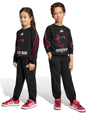 Adidas Lk Marvel Spıder-Man Jog Çocuk Günlük Eşofman Takımı KG6138 Siyah
