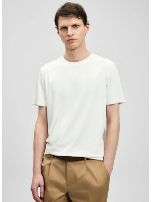 Lufian Lufıan Beyaz Erkek Slim Fit T-Shirt Altero