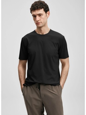 Lufian Lufıan Siyah Erkek Slim Fit T-Shirt Nuvor