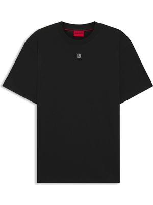Hugo Siyah Erkek %100 Pamuk Regular Fit T-Shirt 50505201 Dalile