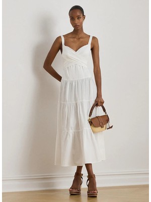 Lauren Ralph Lauren Beyaz Kadın Askılı Elbise 200P13460