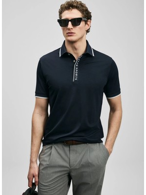 Lufian Lufıan Lacivert Erkek Slim Fit Polo T-Shirt Lord