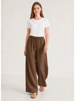 Mizalle Ekru Kadın Pantolon M2MZ1010130264
