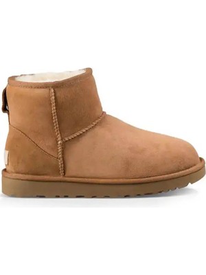 UGG Kadın Düz Taban Logo Baskılı Rahat Spor Stil Taba Bot & Bootie 1016222-TABA