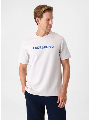 Back And Bond Beyaz Erkek Bisiklet Yaka T-Shirt BTS1008500000