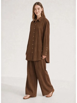 Mizalle Kahverengi Kadın Tunik M2MZ1030130097
