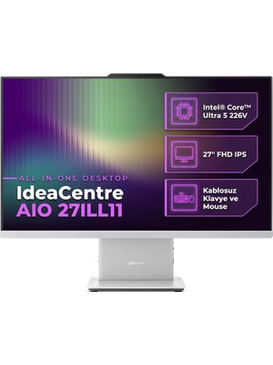 Lenovo Ideacentre 27ILL11 Intel Core Ultra 5 226V 16GB 1tb SSD 27" Fhd Freedos All In One Pc F0JW000HTR 001