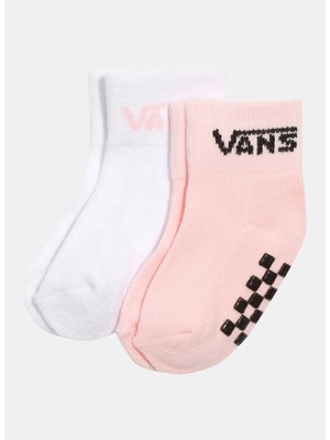 Vans Ikili Beyaz-Turuncu  Unisex Bebek Çorap VN000Q97ZJY1-CLASSIC Crew