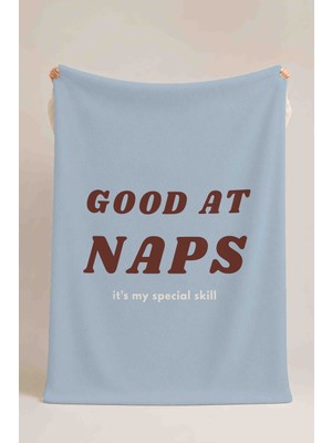 Luvis Store Good At Naps Yazılı Çok Amaçlı Polar Battaniye & Örtü