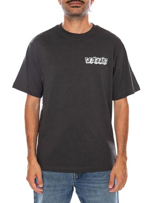 Vans VN0010G1EMV1 Barbed Wrap Ss Tee Siyah Bisiklet Yaka Regular Fit Düz Erkek T-Shirt