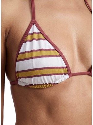 Manebi Sarı-Beyaz Kadın Bikini Takım T31XE
