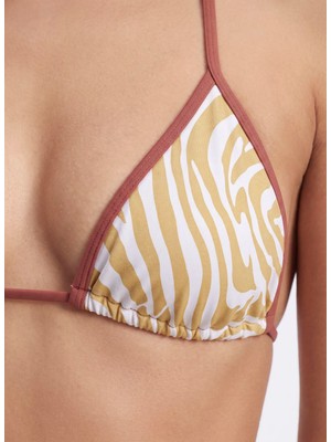 Manebi Sarı-Beyaz Kadın Bikini Takım T30XE