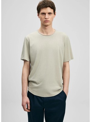 Lufian Lufıan Bej Erkek Slim Fit T-Shirt Junya