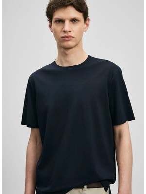 Lufian Lufıan Lacivert Erkek Slim Fit T-Shirt Fınto