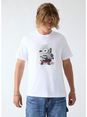 Guess Jeans Beyaz Erkek T-Shirt M6YI82K6411-G011 Guessjeans T-Shirt