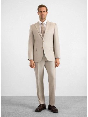 Süvari Bej Erkek Regular Fit Takım Elbise STK1007000004