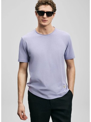 Lufian Lufıan Lila Erkek Slim Fit T-Shirt Junya