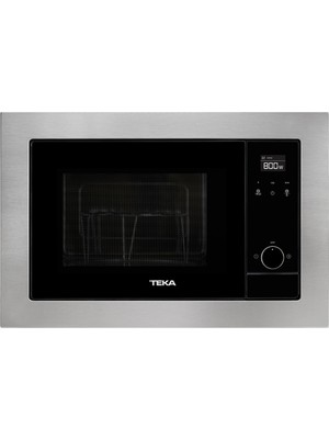 Peramics Teka MS 620 BIS Ankastre Mikrodalga Fırın + Izgara Inox & Siyah Cam 20 lt 40584010