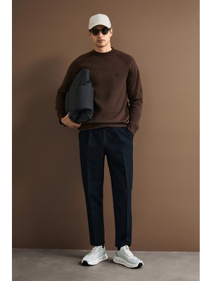 Lufian Blake Erkek Sweatshirt Kahverengi