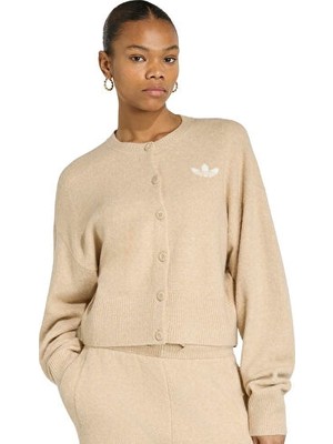 Adidas Essentıals Knıt Cardıgan Kadın Günlük Hırka IA4456 Haki
