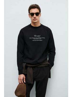 Lufian Cole Erkek Sweatshirt Siyah