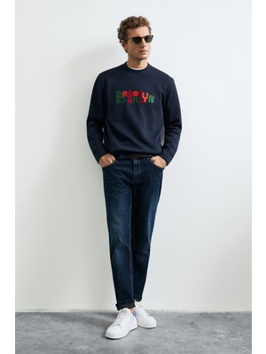 Lufian Fınn Erkek Sweatshirt Lacivert