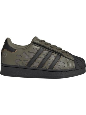 Adidas Koyu Yeşil Erkek Çocuk Yürüyüş Ayakkabısı KJ6798 Superstar LED Lıghts Cf El C
