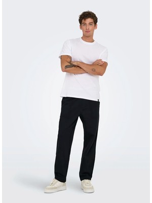 Only & Sons Siyah Erkek Sweatpant 22031973 Onsconnor Pants Sweat Noos