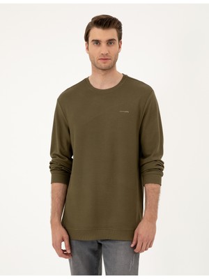 Pierre Cardin Koyu Haki Regular Fit Sweatshirt 50279552 VR111