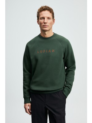 Lufian Bren Erkek Sweatshirt Çimen Yeşili