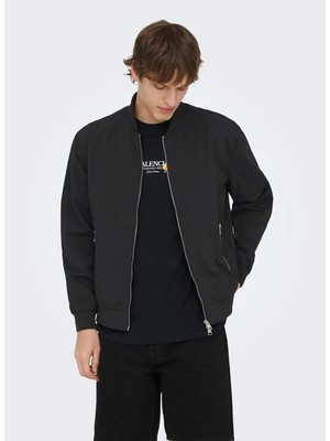 Only & Sons Siyah Erkek Ceket 22038507 Onslando Lıfe Bomber Otw