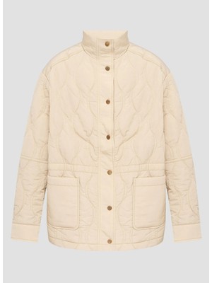 Guess Krem Kadın Kapitone Mont W6YL11W2880-G1M5