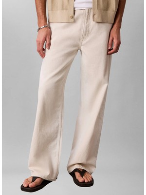 Calvin Klein Jeans Beyaz Erkek Denim Pantolon LV04RG749G04K Baggy Sunbleached Nt