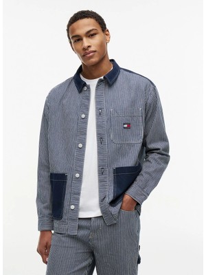 Tommy Jeans Lacivert Erkek Denim Gömlek DM0DM236601BK Shırt Jacket CJ6053