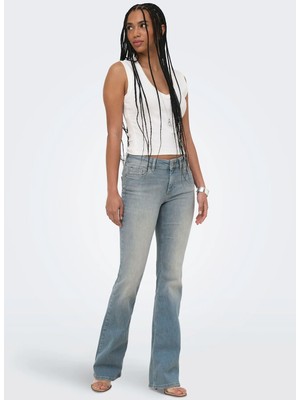 Only Mavi Kadın Taşlamalı Denim Pantolon 15376158BS 544