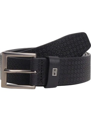 Tommy Hilfiger Siyah Erkek Kemer Th Soho Flag Aop 3.5
