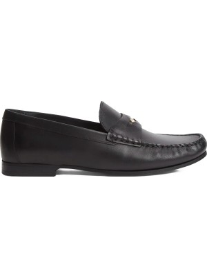Tommy Hilfiger Siyah Kadın Loafer Th Coın Classıc Loafer Pods