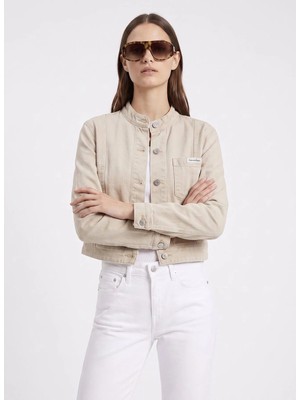 Calvin Klein Jeans Bej Kadın Denim Ceket LV047G743G3M3