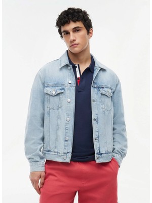 Tommy Jeans Mavi Erkek Denim Ceket DM0DM236571AB Ryan Jacket Rwb CJ60