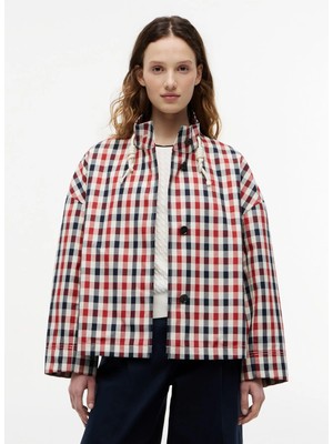 Tommy Hilfiger Kırmızı Kadın Çizgili Ceket WW0WW49845XNN