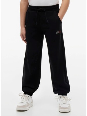 Tommy Hilfiger KG0KG09531-TOMMY Rhınestone Siyah Kız Çocuk Sweatpant