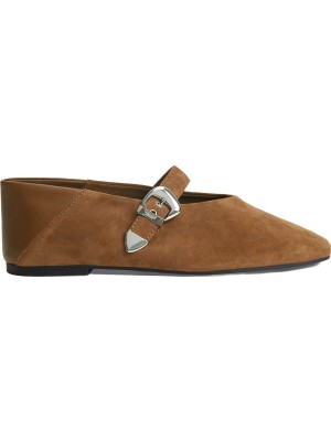 Tommy Hilfiger Taba Kadın Babet Tjw Ballerına Suede