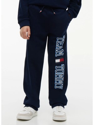 Tommy Hilfiger Lacivert Erkek Çocuk Regular Fit Sweatpant KB0KB10497-TEAM Tommy Sweatpant