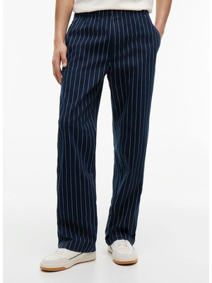 Tommy Jeans Lacivert Erkek Relaxed Çizgili Chino Pantolon DM0DM23120C1G Tjm Jaımıe Strıpe Pa