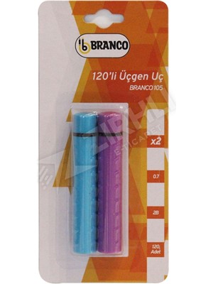 5 Adet Branco 2'li Üçgen Kalem Ucu 0.7 Blister KOD:105