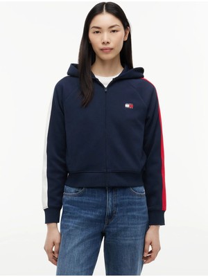 Tommy Jeans Lacivert Kadın Sweatshirt DW0DW23146C1G