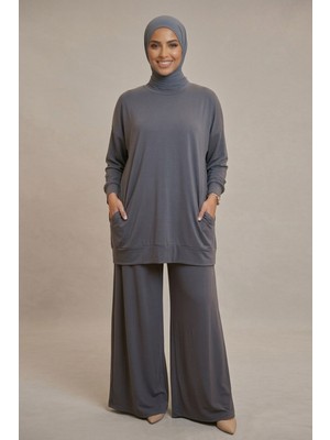 Moda Erva 34 Oversize Modal Kumaş Cepli Alt Üst Takım